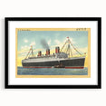 S.S. Queen Mary Poster – Vintage Ocean Liner Travel Art