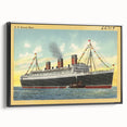 S.S. Queen Mary Poster – Vintage Ocean Liner Travel Art