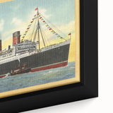 S.S. Queen Mary Poster – Vintage Ocean Liner Travel Art