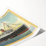 S.S. Queen Mary Poster – Vintage Ocean Liner Travel Art