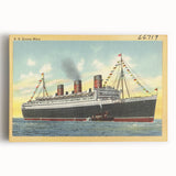 S.S. Queen Mary Poster – Vintage Ocean Liner Travel Art