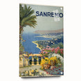 Sanremo Vintage Travel Poster - Retro Coastal Italian Art