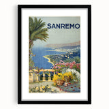 Sanremo Vintage Travel Poster - Retro Coastal Italian Art
