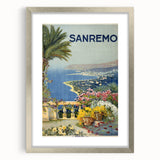 Sanremo Vintage Travel Poster - Retro Coastal Italian Art