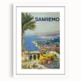 Sanremo Vintage Travel Poster - Retro Coastal Italian Art