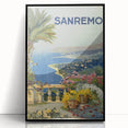 Sanremo Vintage Travel Poster - Retro Coastal Italian Art