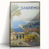 Sanremo Vintage Travel Poster - Retro Coastal Italian Art