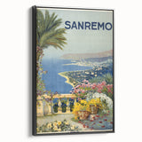 Sanremo Vintage Travel Poster - Retro Coastal Italian Art