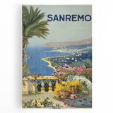 Sanremo Vintage Travel Poster - Retro Coastal Italian Art