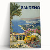 Sanremo Vintage Travel Poster - Retro Coastal Italian Art