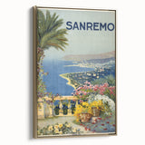 Sanremo Vintage Travel Poster - Retro Coastal Italian Art