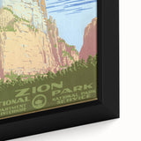 Zion National Park Vintage Travel Poster - Retro Nature Art