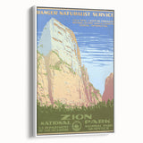 Zion National Park Vintage Travel Poster - Retro Nature Art