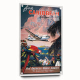 Caribbean Vintage Travel Poster - Retro Pan Am Aviation Art
