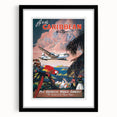 Caribbean Vintage Travel Poster - Retro Pan Am Aviation Art