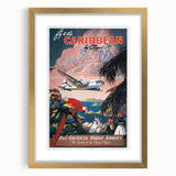 Caribbean Vintage Travel Poster - Retro Pan Am Aviation Art