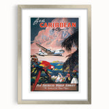 Caribbean Vintage Travel Poster - Retro Pan Am Aviation Art