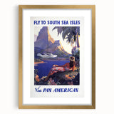 South Sea Isles Vintage Travel Poster - Retro Pan Am Art