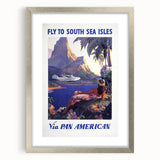 South Sea Isles Vintage Travel Poster - Retro Pan Am Art
