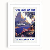 South Sea Isles Vintage Travel Poster - Retro Pan Am Art