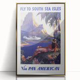 South Sea Isles Vintage Travel Poster - Retro Pan Am Art