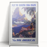South Sea Isles Vintage Travel Poster - Retro Pan Am Art