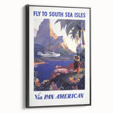 South Sea Isles Vintage Travel Poster - Retro Pan Am Art