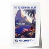 South Sea Isles Vintage Travel Poster - Retro Pan Am Art