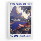 South Sea Isles Vintage Travel Poster - Retro Pan Am Art