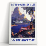 South Sea Isles Vintage Travel Poster - Retro Pan Am Art