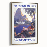 South Sea Isles Vintage Travel Poster - Retro Pan Am Art