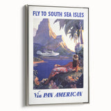 South Sea Isles Vintage Travel Poster - Retro Pan Am Art