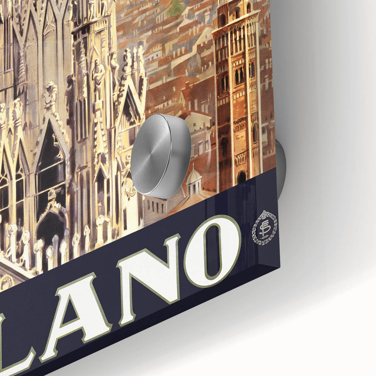 Milan Vintage Travel Poster - Retro Italian Architecture Art