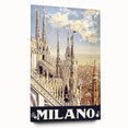 Milan Vintage Travel Poster - Retro Italian Architecture Art