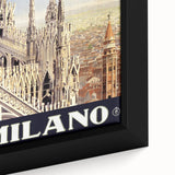 Milan Vintage Travel Poster - Retro Italian Architecture Art
