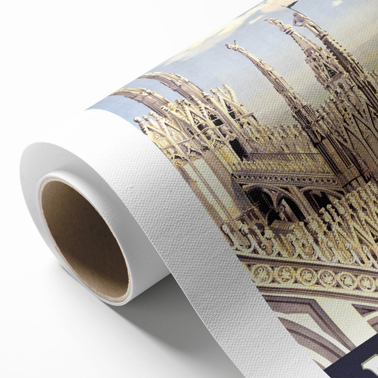Milan Vintage Travel Poster - Retro Italian Architecture Art