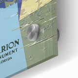 Fort Marion Vintage Travel Poster - Retro Florida Landmark Art