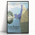 Fort Marion Vintage Travel Poster - Retro Florida Landmark Art