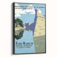 Fort Marion Vintage Travel Poster - Retro Florida Landmark Art