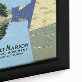 Fort Marion Vintage Travel Poster - Retro Florida Landmark Art