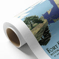 Fort Marion Vintage Travel Poster - Retro Florida Landmark Art