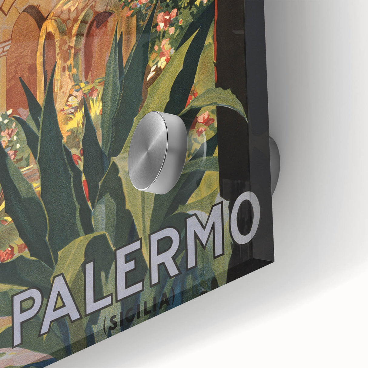 Palermo Vintage Travel Poster - Retro Italian Architecture Art