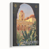 Palermo Vintage Travel Poster - Retro Italian Architecture Art