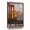 Rome Vintage Travel Poster - Retro Italian Architecture Art