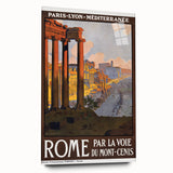 Rome Vintage Travel Poster - Retro Italian Architecture Art