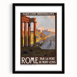Rome Vintage Travel Poster - Retro Italian Architecture Art
