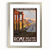 Rome Vintage Travel Poster - Retro Italian Architecture Art