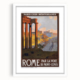 Rome Vintage Travel Poster - Retro Italian Architecture Art