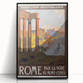 Rome Vintage Travel Poster - Retro Italian Architecture Art