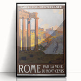Rome Vintage Travel Poster - Retro Italian Architecture Art